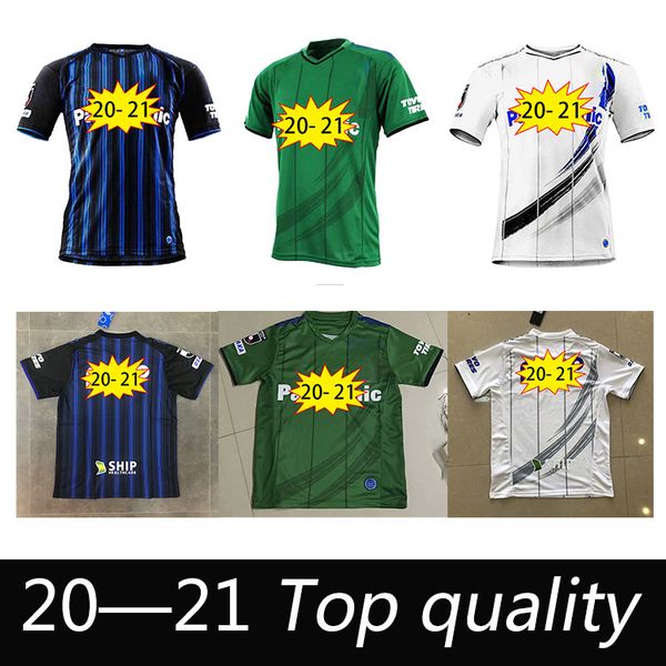 

j1 league gamba osaka soccer jerseys 2021 #10 kurata gamba osaka home blue soccer shirt 2020 away white #7 endo football uniform, Black;yellow