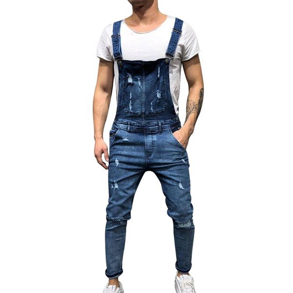 

jeans slacks casual fashion overalls bib pants streetwear, Blue