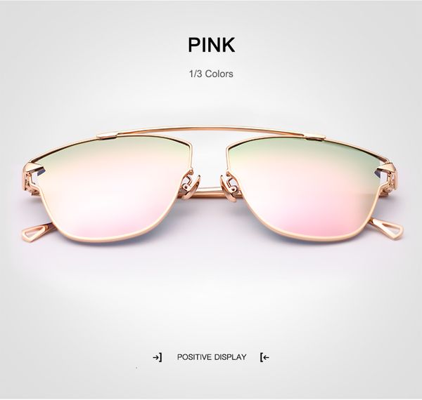 

2021 new women polarized blue/pink/silver lens uv400 metal frame lady sunglasses with box ha6b, White;black
