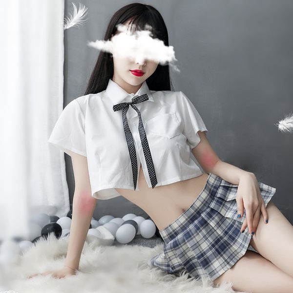 

nightdress pajamas underwear coquettish seductive bed student uniform passion suit super sao jx, Red;black