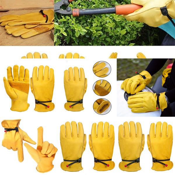 

factoryfopmmotorcycle leather genuine cowhide full safety finger protective work gloves