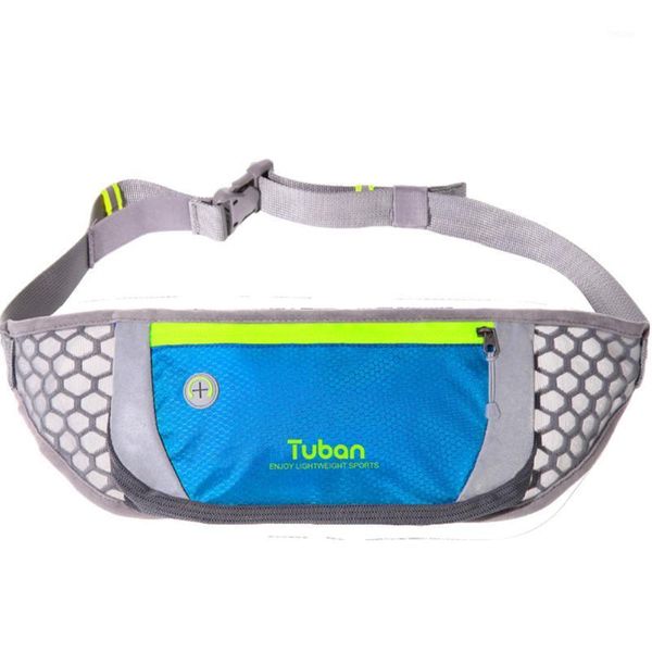 

jogging practical outdoor portable running waist bag sports anti splash cycling pocket lightweight reflective nylon buckled1