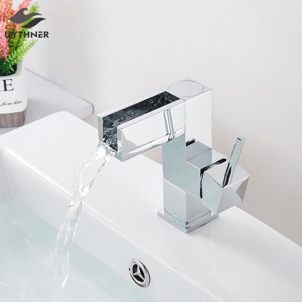 

basin faucets modern chrome bathroom faucet waterfall faucets single hole cold and water mixer tap basin faucet mixer taps1
