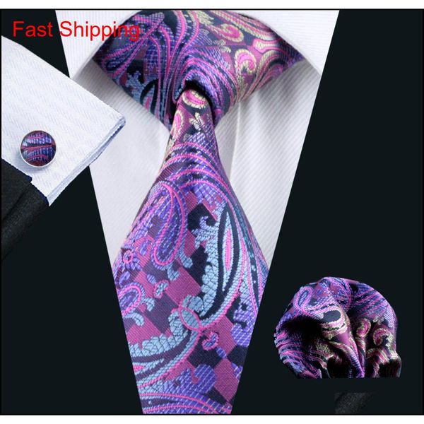 

fast shipping purple ties formal for men's suits business wide floral neck tie groom wedding casual tie cravat n-0638 nlqvv, Black;blue