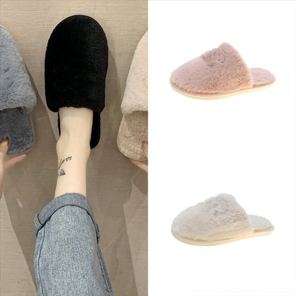 

zosre women plus size indoor slippers warm plush cotton bow pad slipper shoes soft sole lovers winter home floor plush anti-slip femlae, Black