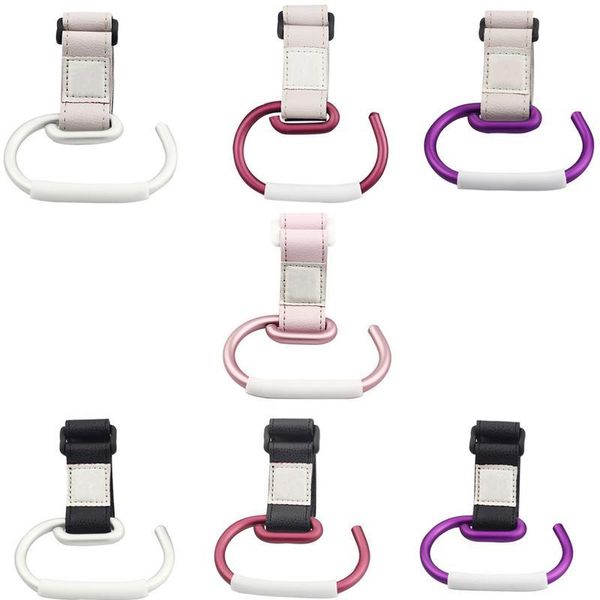 

stroller parts & accessories 7 colors baby hooks kids pushchair pram hanger carabiner shopping bag clip rotatable hook with strap and dropsh