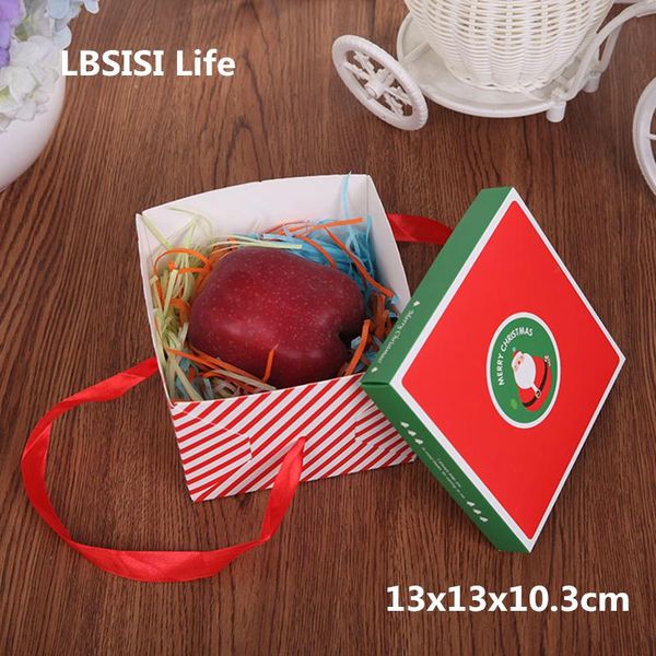 

lbsisi life 10pcs christmas gift box paper candy cookie santa claus tree diy christmas pack packing boxes jllgly