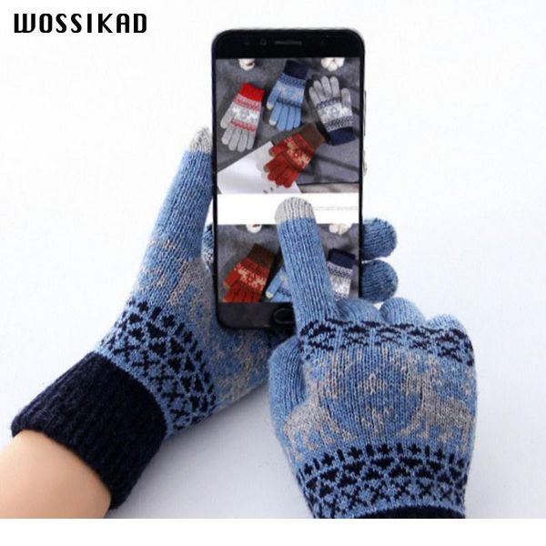 

gloves women touch screen winter gloves knitting christmas gloves driving handschoenen luvas de inverno guant jllufz, Black