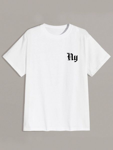 

romwe guys letter graphic tee a1nx#, White;black