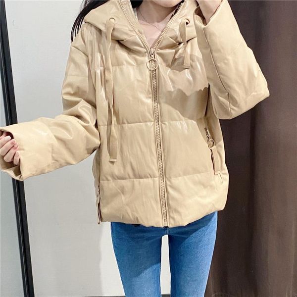 

fashion loose and versatile imitation cotton sweater new winter 2021 street coat cotton padded jacket, Black