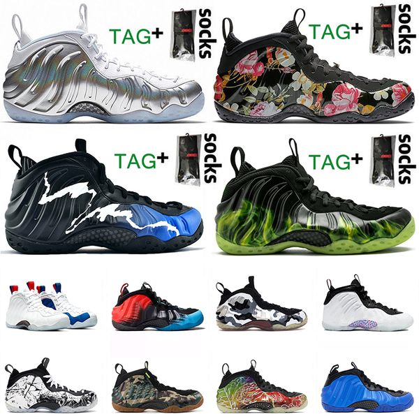 

2021 with socks penny hardaway pro volt shoes x mens basketball shoes foam posite one luxury sneakers sports trainers size us 13