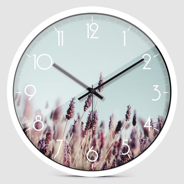 

wall clocks brief pastoral autumn plant home decor clock country style