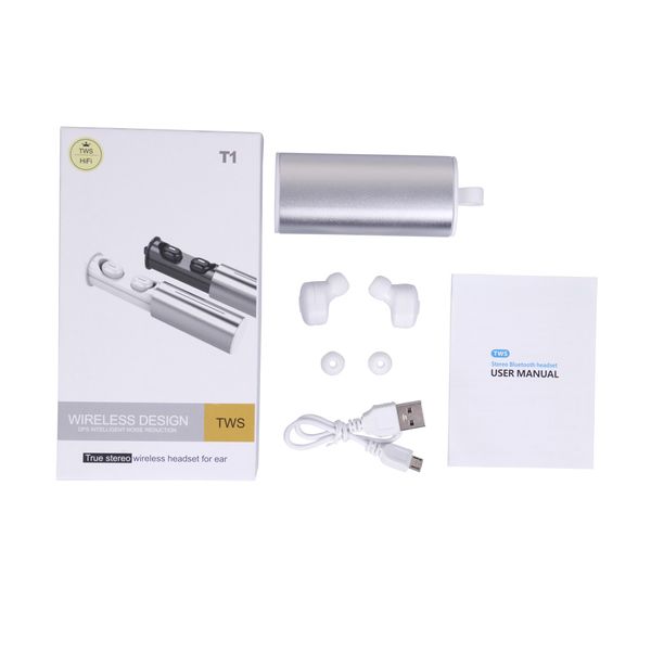 

mini t1 tws v5.0 bluetooth headset 3d wireless stereo headset hifi deep bass wireless dual headset sports and fitness earplugs