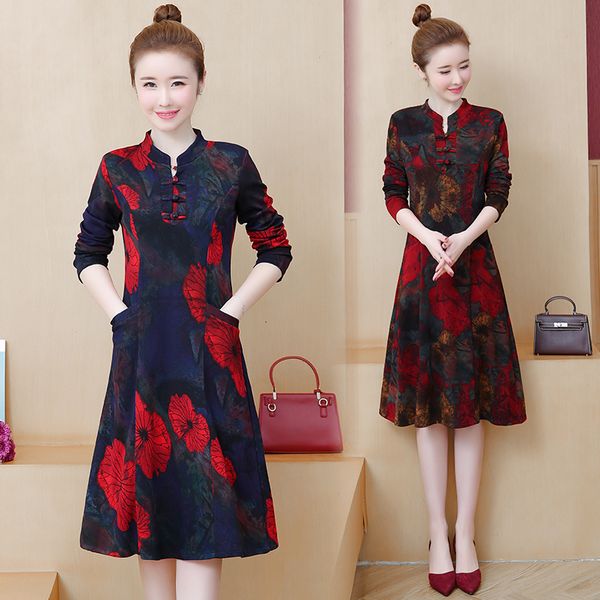 

womens plus size dressed in blouse released casual spring floral fall swing skater clothes tukj, Black;gray