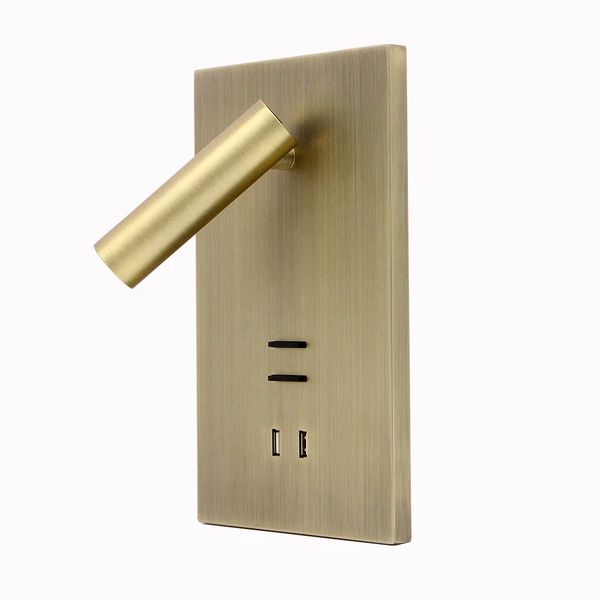 

ch wall lamp led with dual switches 2x usb ports for bedroom backlight and reading loft adjustable night light indoor lighting fixtures matt