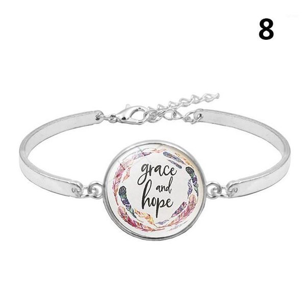 

newly psalm bracelet glass dome charms bracelet bible verse quote jewelry gift for christian ir-ing1, Golden;silver