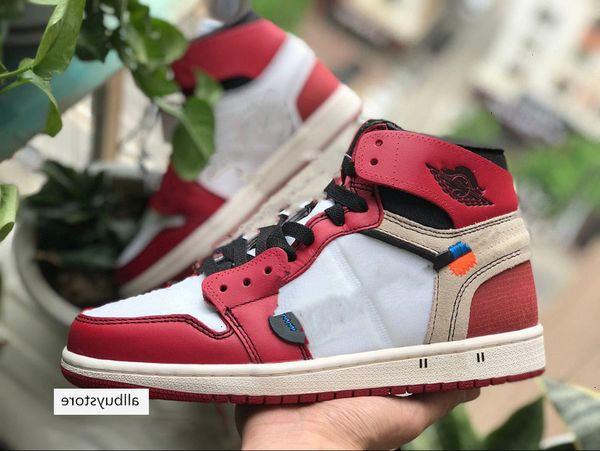 

chicago og 1s men basketball shoes white black red toe fearless unc obsidian sports sneakers trainers size us 5.5- us 12, White;red