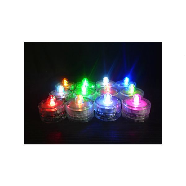 

led waterproof pack submersible of tea lights 12 decoration candle underwater lamp wedding party indoor lighting for