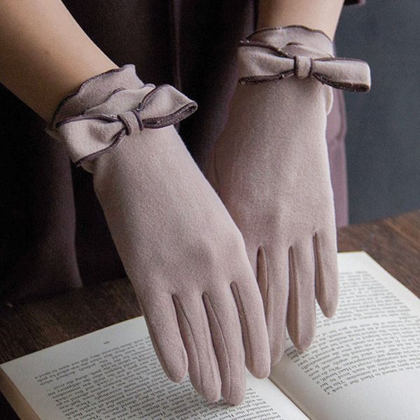 

ovrv women's spring autumn thin warm and lovely korean driving students riding soft girl cycling gloves