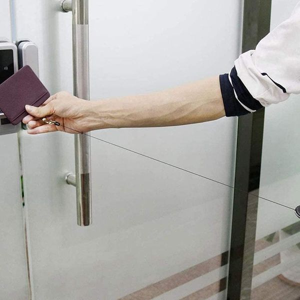 

carabiner 5pcs retractable reel on holders for id card key badge holder and belt clip (black, Silver