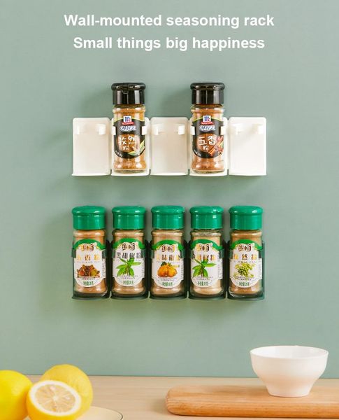 

5pcs plastic storage rack wall mounted kitchen seasoning can cabinet bottle organizer bathroom home holders width 5cm composable