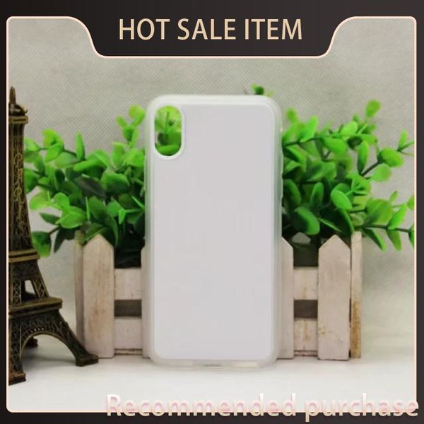 

20pcs/lot shipping hkpost sublimation cover 2d blank case silicon+metal sheet by tpu iphone for 8 printing case vlbuj