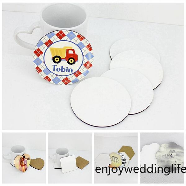 

diy sublimation blank cup mat mdf wooden insulated cup coasters kitchen accessories mat cup bar mug drink pads