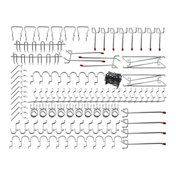 

pegboard hooks assortment - 102pcs peg hook organization