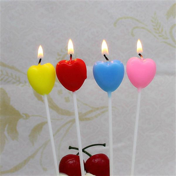 

1 набор детский душ день рождения декоративная свеча любовь сердце звезда формы торт бездымный свеча украшения торта инструмент партии поста