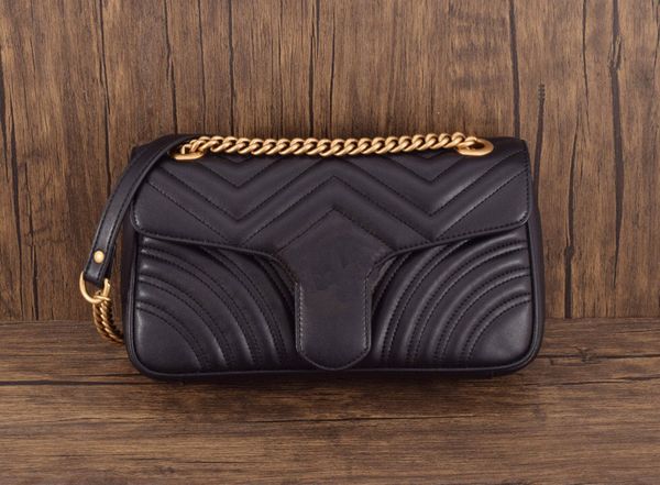 

classic 5a 443497 fashion bags marmont chevron velvet shoulder bag,antique gold-toned hardware,silk lining size 26-15-7 cm