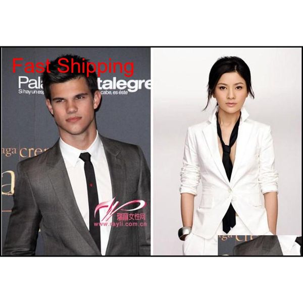 

women men's candy necktie formal wedding party groom slim plain ties skinny narrow qyljnn dh_seller2010, Blue;purple