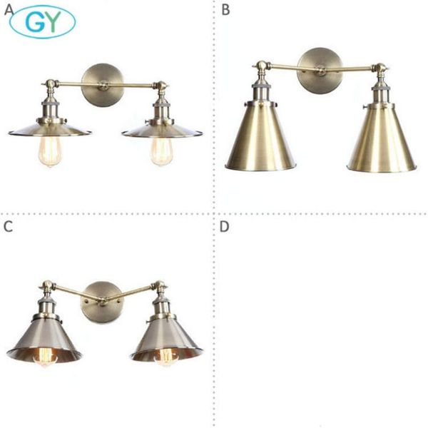

wall lamp modern 2-light industrial light antique bronze sconce fixture vintage loft lamps for living room farmhouse lighting