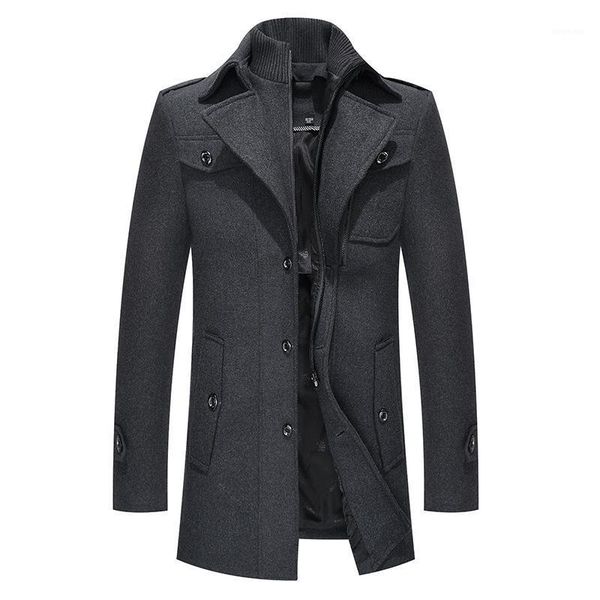 

2021 winter new thick good quality wool coat man1, Black