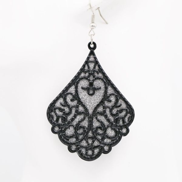 

promotional earrings below $1 female multi-pattern fan-shaped fashion ear jewelry, Golden;silver