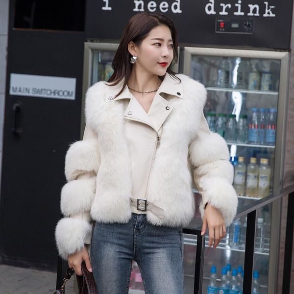 

lededaz thick warm winter coat 2020 women luxury faux streetwear fashion fur faux leather jacket black casaco feminino m-4xl