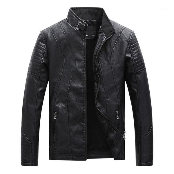

men's winter leather jackets motorcycle flight pilot bomber jackets for men leather male coats 2019 9.251, Black;brown