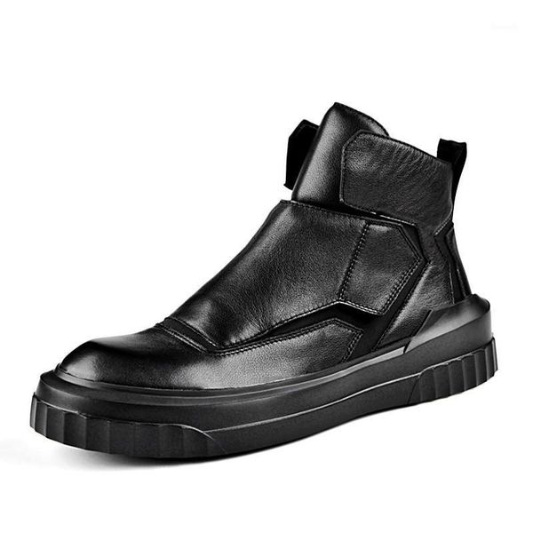 

boots full grain leather men combat high ankle black shoes comfortable winter casual army punk botas hombre1