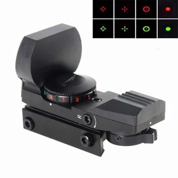 

holographic riflescope reflex 4 reticle 20/11mm rail hunting optics red green dot tactical sight scope with mount