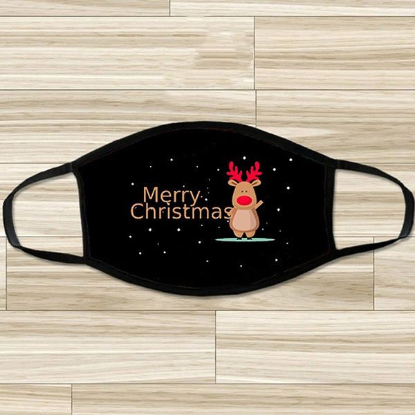 

factory price christmas face mask designer washable cartoon cotton mouth santa claus black masks fashion facemask