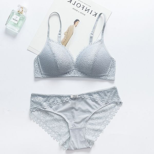 

oranriting lace lingerie seamless briefs deep v bra and panty thin women underwear set triangle cup soft bralette, Red;black