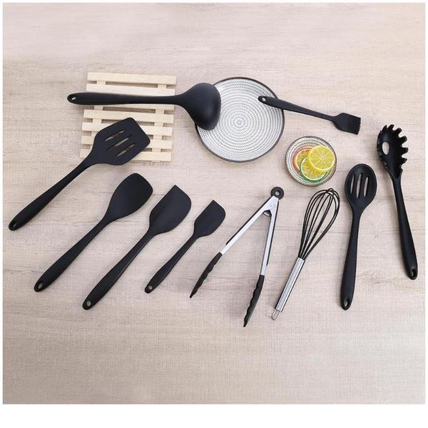 

kitchenware 10 pcs/set of non - stick pan kitchen utensils set sile kitchenware cooking utensils kitchen set for bbylqo