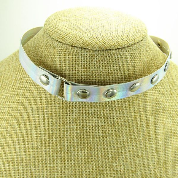 

chokers cosplay rivet necklace leather woman's gift, Golden;silver