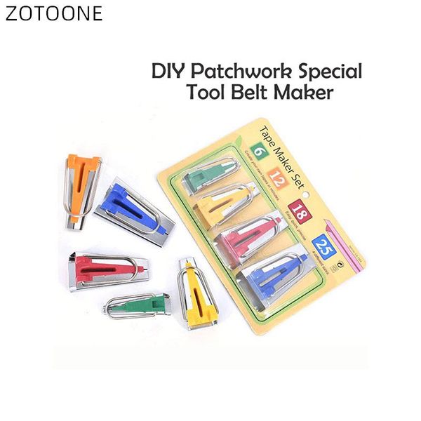 

6/9/12/18/25mm fabric bias tape maker tool sewing accessories domestic machine diy sewing tools accessories e, Black