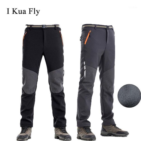 

winter ski pants outdoor men's mountaineering waterproof camping hiking long journey wool ski pants climbing women's outdo1, Black