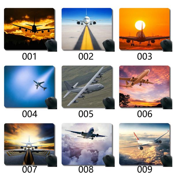 

with stitched edge,cityscape light night plane lapmouse pad