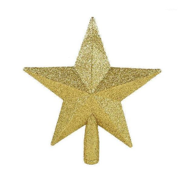 

christmas decorations star tree decoration gold1