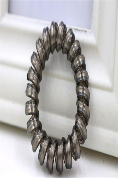 

полосы моды для женщин пластиковые телефонный провод волос металл цвет золото серебро черный rubber band аксессуары для волос hairbands wmty, Silver