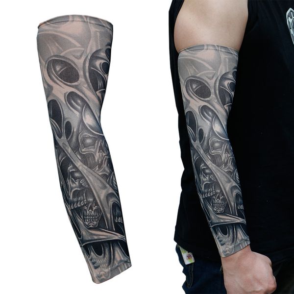 

sleeves arts body fake temporary art tattoo arm stockings accessories ride sunscreen arm warmers protection random color