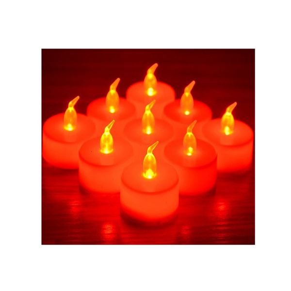 

*4 pack 3 of 24 .8 lights .2cm battery operated flicker flameless led tealight candles light wedding birthday party chri
