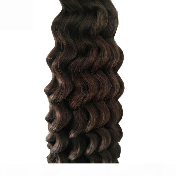 

grade 7a-- brazilian 100% human virgin brazilian deep wave hair bulk with dark brown color, 100g per piece, dhl, Black